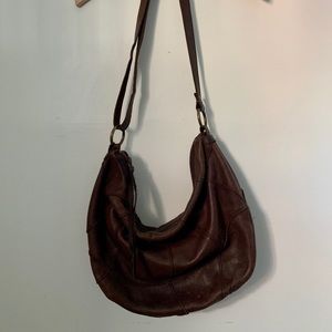 Lucky Brand Leather Saddle Bag